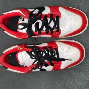 Nike Red and White Athletic Shoes